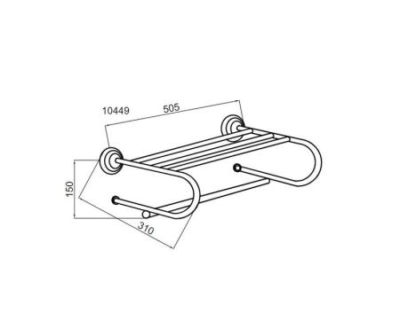 Полка Boheme для полотенец(металл) BRILLANTE 10449