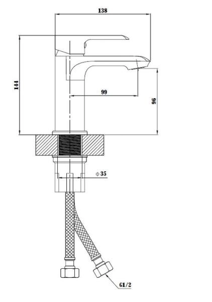 Смеситель для раковин ESKO SORRENTO SR 26 хром