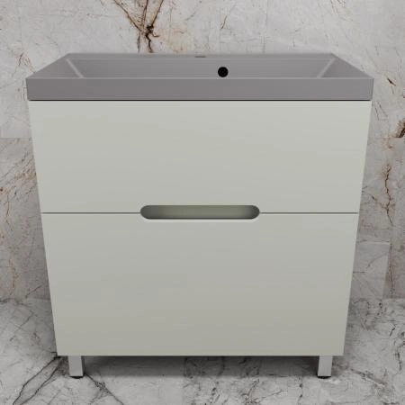 Тумба Style Line "Матис 80" ЛС-00002438 напольная под ASTI 80 (2 ящика), ОЛИВА, ЭМАЛЬ