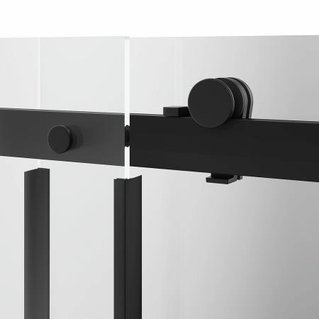 Душевая дверь Kerama Marazzi CRISTALLO КРИСТАЛЛО CT.120.SD.BLK.M раздвижные с функцией плавного открывания и закрывания, 120х210, матовый черный