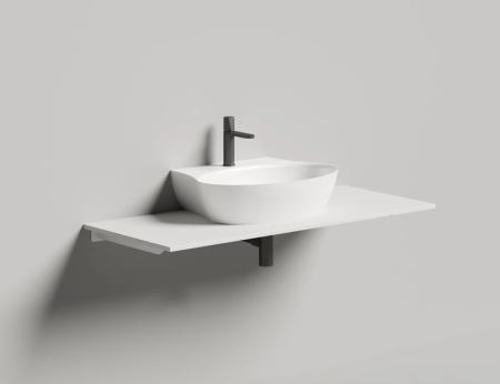 Раковина Salini ALDA WALL 01 S-Sense глянцевая 58x45 140311G накладная без отв.смесителя