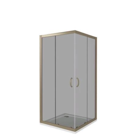 Душевой уголок GOOD DOOR JAZZE CR-80-B-BR 80x80 тонированное