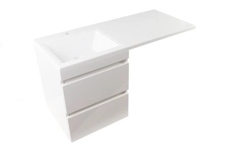 Тумба под раковину Style Line Elfante Даллас 110 Люкс белая, PLUS,подвесная