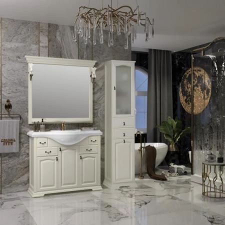 Тумба под раковину Opadiris РИСПЕКТО 100 Слоновая кость фурнитура бронза