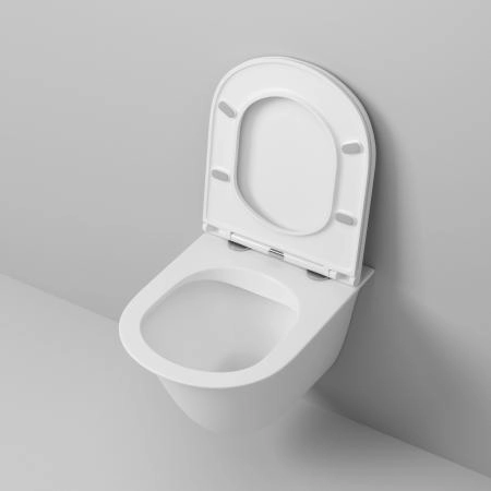 Унитаз Grossman GR-4412MS (485*360*360) подвесной безободковый с тонкой крышкой, матовый