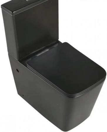 Унитаз ESBANO DUERO черный матовый безободковый напольный 635x360x825