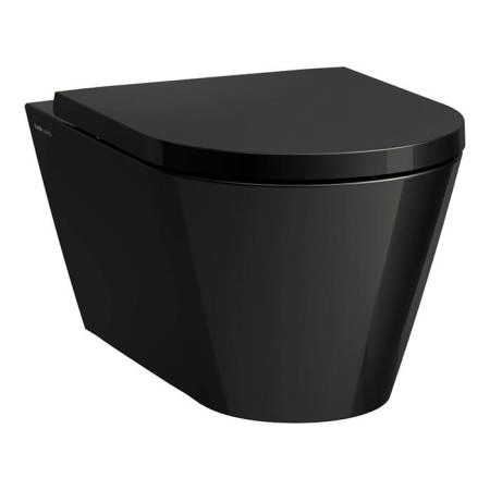 Laufen Kartell Унитаз подвесной 54х37см., безободковый, цвет: черный глянцевый