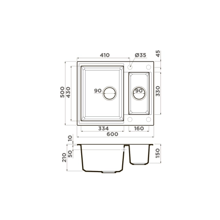 Кухонная мойка Omoikiri Sakaime 60-2-PL Tetogranit/платина 4993915