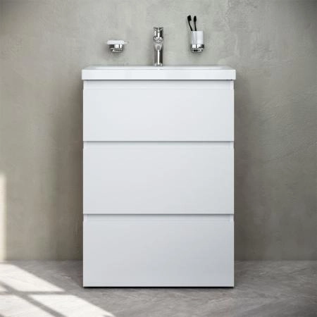 Тумба под раковину напольная AM.PM Gem S M91FSX0602WG белый глянец