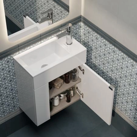 Раковина Kerama Marazzi LATO ЛАТО LA.wb.50 встраиваемая сверху 50, белая глянцевая