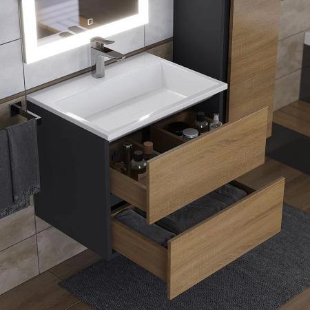 Раковина для ванной Uperwood Barsa 60 см, белая глянцевая