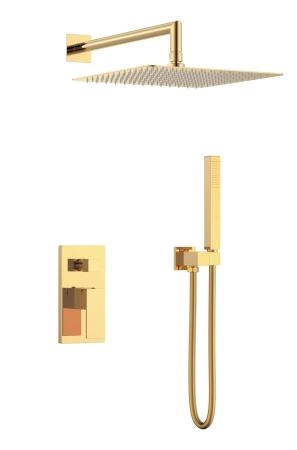 Смеситель встроенный для душа Boheme QUBIC Gold 474-3-G