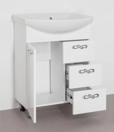 Тумба под раковину Style Line Elfante Венеция 65 (3 ящ.) напольная с ящиками, белая
