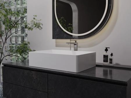 Раковина NT BAGNO NT411 Retta 600x400 искусственный камень белый матовый