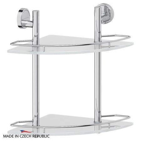Полка угловая FBS Luxia LUX 072 2-х ярусная 28 cm матовое стекло, хром