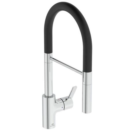 Ideal Standard Gusto Смеситель для кухни, на 1 отв., с высоким трубчатым вытяжным изливом R-типа, цвет: хром