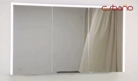 Зеркальный шкаф ESBANO ES-5012 LED подсветка сенсор, с розеткой 1200x700X150