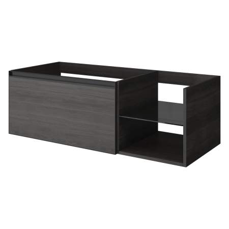 QUATRO 6 120см (80+40) тумба Boheme OAK ANTHRACITE профиль ANTHRACITE 790-M6-120-OA-A