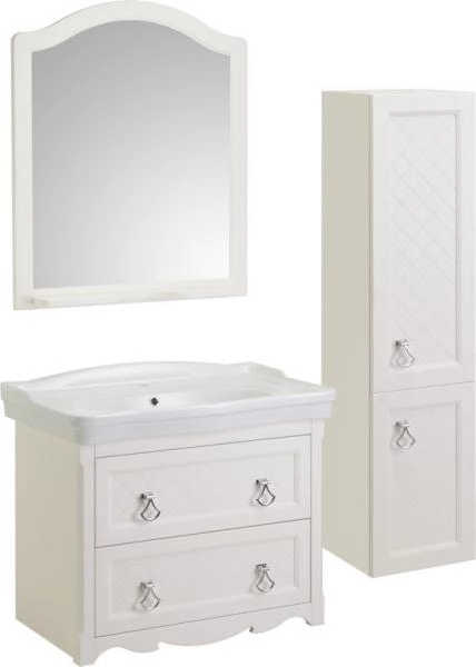 Тумба под раковину ASB-Woodline Верано 85 подвесная Слоновая кость