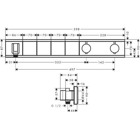 Смеситель Hansgrohe RainSelect 15357000 Термостат для душа хром