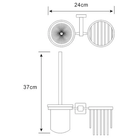 Ершик для унитаза Wasserkraft Lippe К-6535