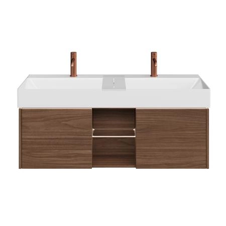 Тумба Kerama Marazzi GRANDE ГРАНДЕ GR.120.2\SNUT подвесная 120, 2 ящика + открытая зона, структурированный орех