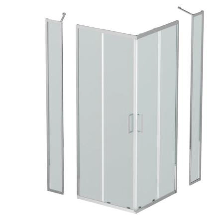 Душевой уголок BelBagno LUCE 100x100 прозрачное стекло 6 мм профиль хром LUCE-A-22-80+20-C-Cr