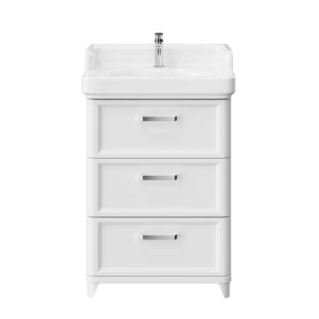 Тумба Kerama Marazzi POMPEI ПОМПЕИ PO.N.60.3\WHT напольная с 3 ящиками 60, белая глянцевая