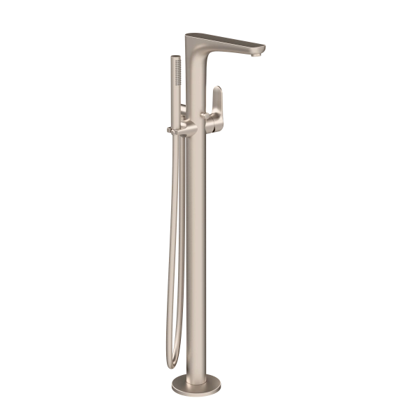 Смеситель VitrA Root Round  A4274134EXP напольный с ручным душем брашированный никель латунь