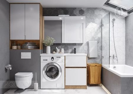 Тумба под раковину AQUATON Лондри 60 Дуб Сантана без фасада 1A266901LH0C0