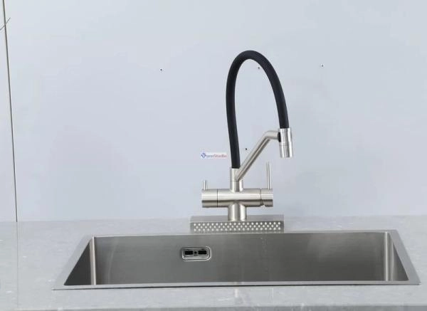 Смеситель для кухни Gappo G4098-5 с водопадом сатин