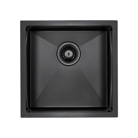 Кухонная мойка Paulmark ALLER PM904444-GM вороненая сталь 440х440мм нерж. Сталь