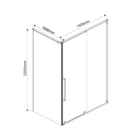 Душевой уголок Vincea Arno VSR-1A1014CL, 1400*1000, хром, стекло прозрачное