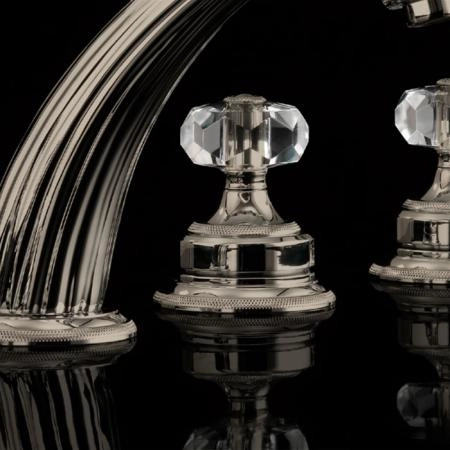 Devon&Devon Excelsior King Смеситель для установки на борт ванны с 5 отверстиями, переключателем и душем. Цвет: блестящий никель.