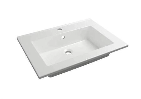 Раковина для ванной полувстраиваемая Uperwood Parma Premium 65 см, белая глянцевая
