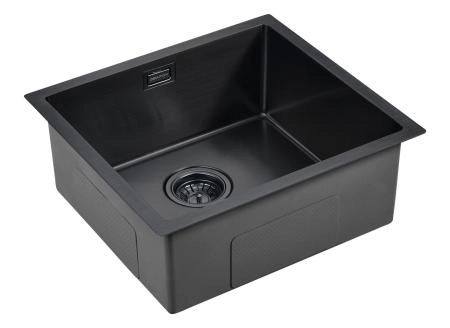 Кухонная мойка Paulmark WESER PM804844-GM вороненая сталь 480х440мм нерж. Сталь