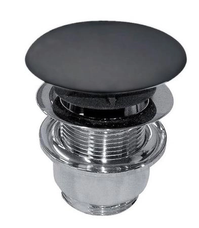 Донный клапан Ceramalux керамический черный матовый без перелива RD025