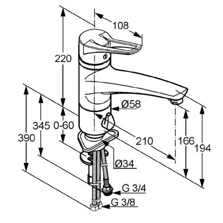 Смеситель Kludi MX 399060562 для кухни, хром