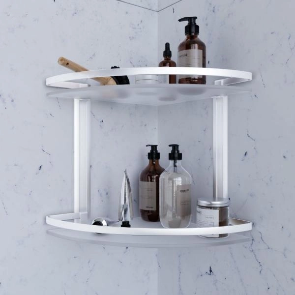 Стеклянная полка, угловая AM.PM Sense L A7456200 серебристый 34 см