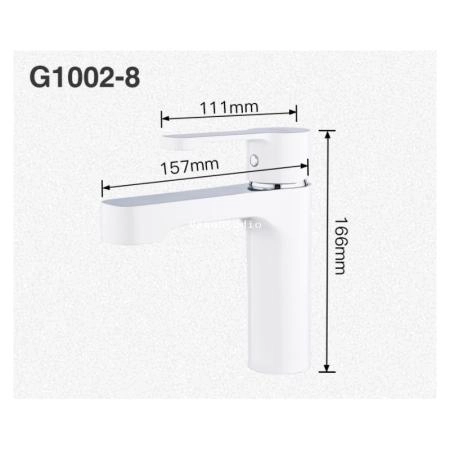 Смеситель Gappo G1002-8 для раковины, белый