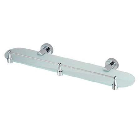 Полка WasserKraft Donau K-9444 стеклянная с бортиком 50 см хром