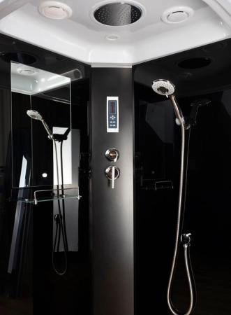 Душевая кабина Niagara NG-6501-14P 900х900х2150 средний поддон 26см стекло тонированное алюм черный