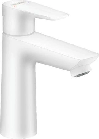 Hansgrohe 71710700 Talis E Cмеситель для раковины 104 мм, со сливным гарнитуром, матовый белый