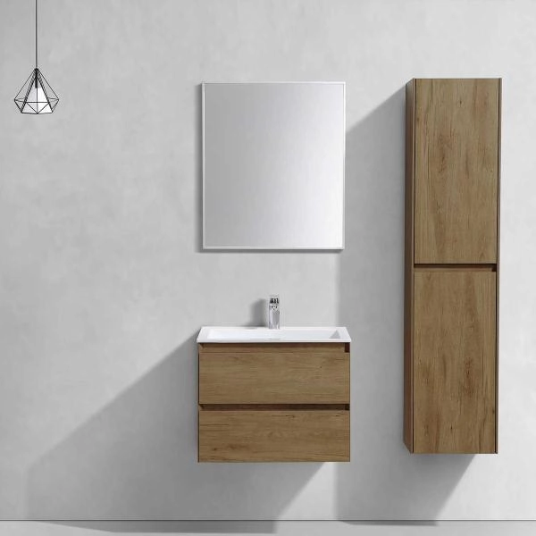 Тумба под раковину Vincea Luka 600 подвесная, 2 ящика soft-close, цвет T.Oak