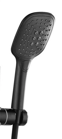 Душевая система AZARIO с поворотным изливом, черный/золото (AZ-801-2)