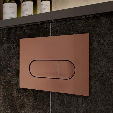 Кнопка смыва для инсталляции VitrA Root Round  740-2240 мягкая медь глянец двойный смыв