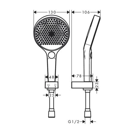 Hansgrohe Rainfinity Душевой набор (ручной душ 130мм, 3jet, держатель, шланг 1600мм), цвет: хром