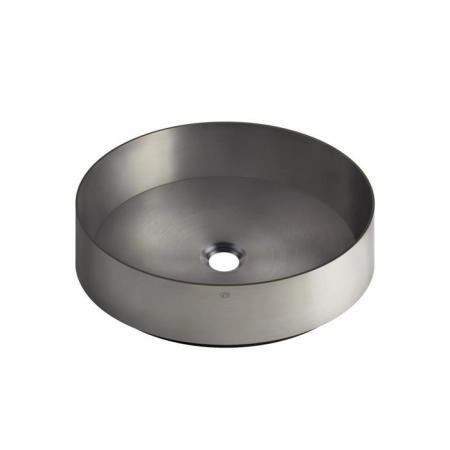 Gessi 316 Раковина 40 см, без отв., для установки на столешницу, без перелива, нержавеющая сталь, цвет: Steel brushed
