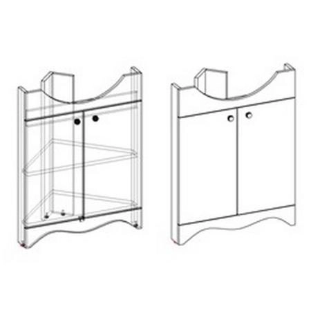 Тумба под раковину Corozo Классика 65 угловая