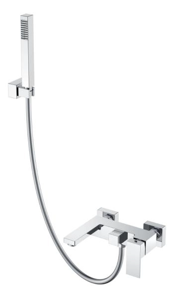 Смеситель для ванны Boheme с душем Qubic Chrome 473-CR